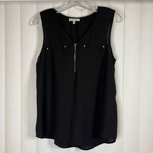 New Glory Black Tank Top with Zipper